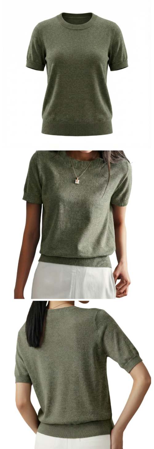 克莱尔的毛衣舒适合身试穿