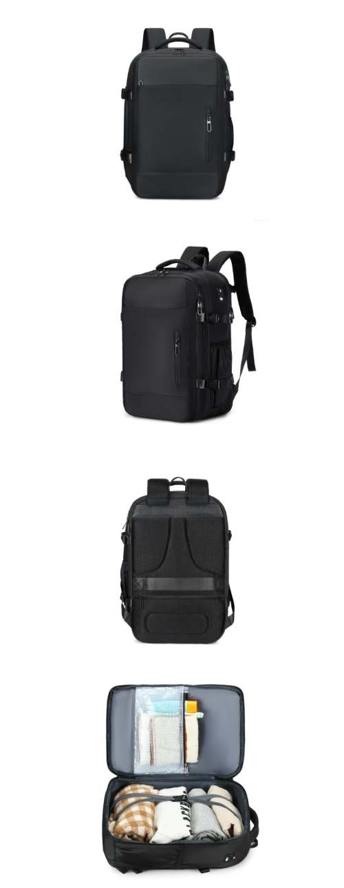 15秒展示:黑色多功能防水背包