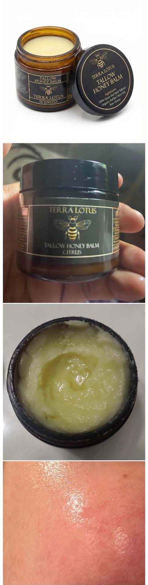 草饲牛脂蜂蜜面霜质感特写