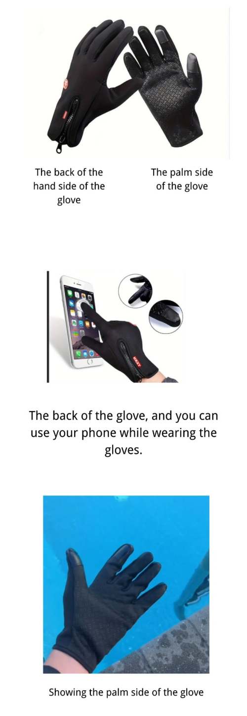 防水保暖触屏手套演示
