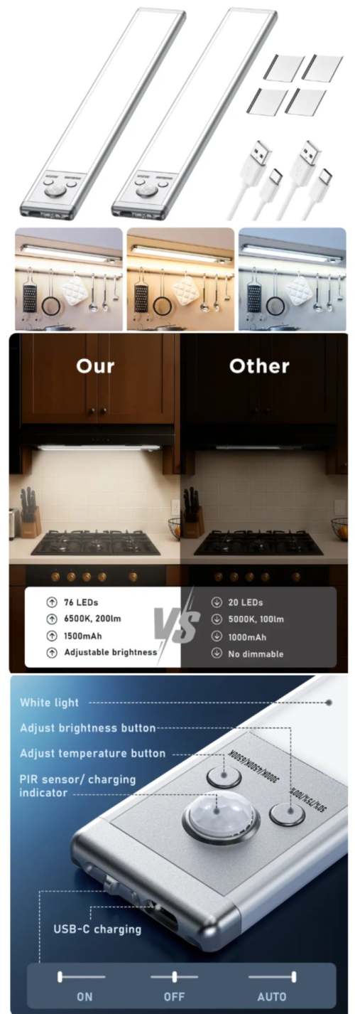 租屋厨房与衣柜感应灯实测