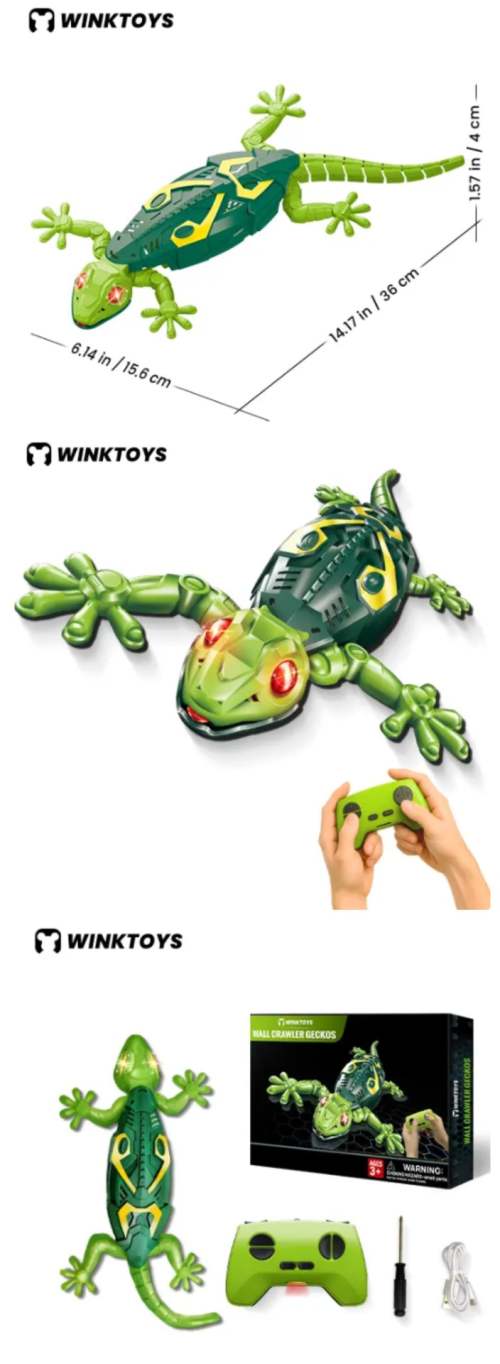 遥控爬墙壁虎玩具家庭试玩