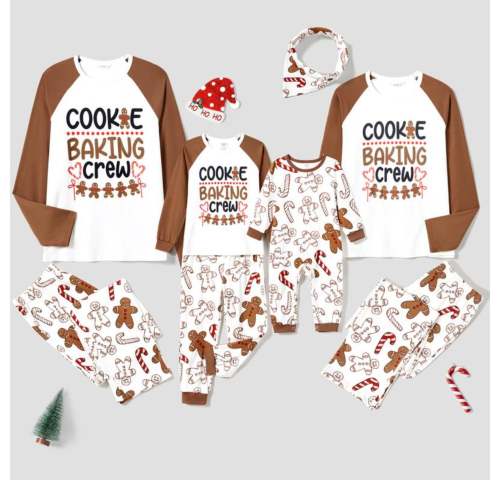 全家饼干图案圣诞睡衣欢乐短片