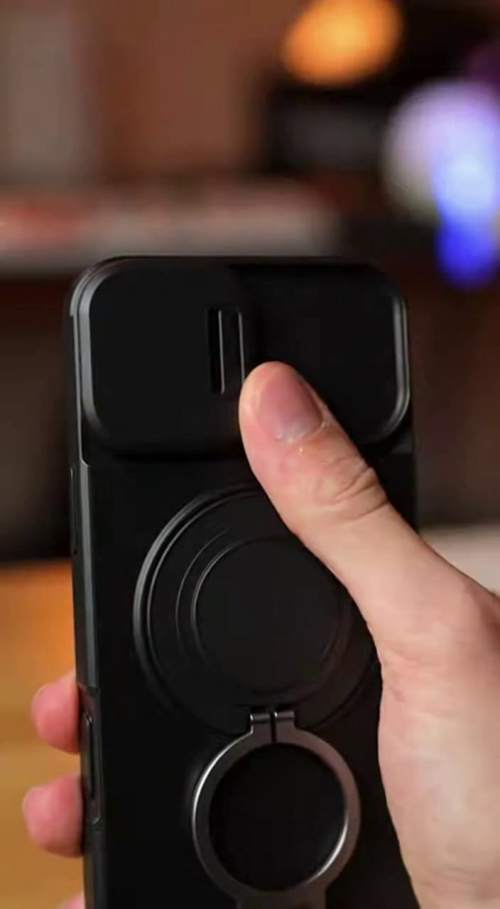 iPhone手动滑盖摄像头保护壳