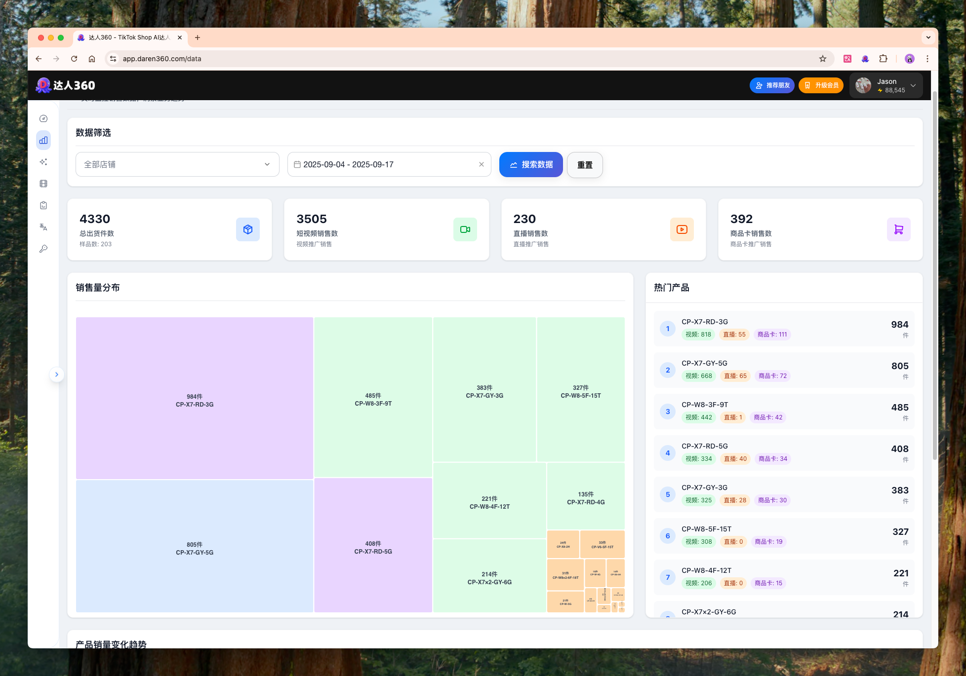 数据分析界面演示 - 静态图1